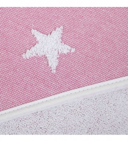Dvielis frotē ar kapuci STARS PINK MELANGE 100х100 cm CEBA BABY(815) image 4