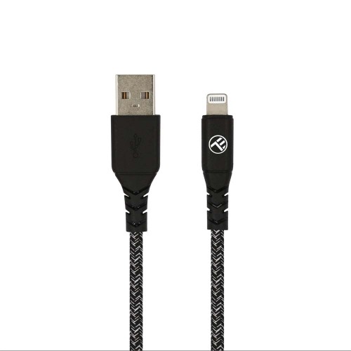 Tellur Green Data cable USB to Lightning 2.4A 1m nylon black image 1