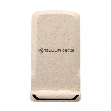 Tellur Green Qi wireless fast desk charger, 15W, cream