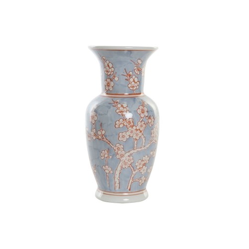 Vāze DKD Home Decor Porcelāns Zils Oranžs Austrumniecisks (24 x 24 x 46 cm) image 1