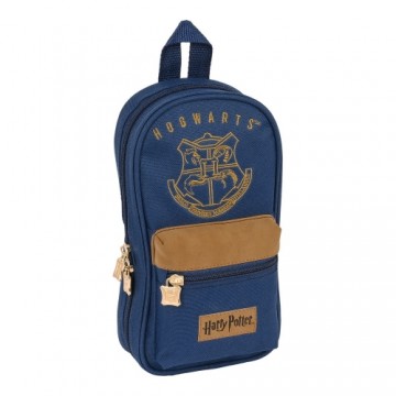 Пенал-рюкзак Harry Potter Magical Коричневый Тёмно Синий (12 x 23 x 5 cm) (33 Предметы)