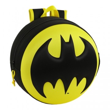 3D Bērnu soma Batman Melns Dzeltens (10 L) (31 x 31 x 10 cm)