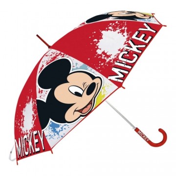 Lietussargs Mickey Mouse Happy Smiles Sarkans (Ø 80 cm)