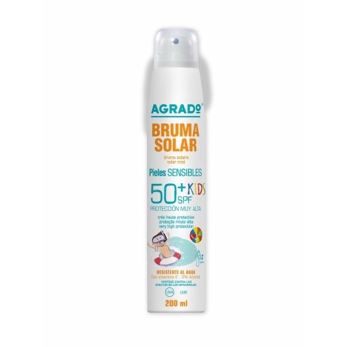 Sauļošanās krēms izsmidzināms Agrado Kids SPF50+ Jūtīga āda (200 ml) image 1