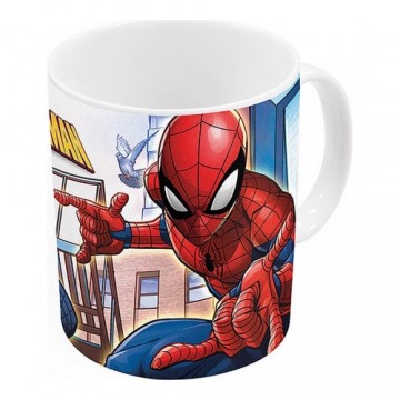 Кружка Mug Spiderman Great Power Керамика Красный Синий (11.7 x 10 x 8.7 cm) (350 ml)