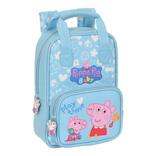 Bērnu soma Peppa Pig Baby Gaiši Zils (20 x 28 x 8 cm) image 1