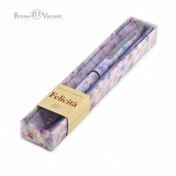 Lodīšu pildspalva Bruno Visconti Filicita Flowers, 0,7mm,  zila