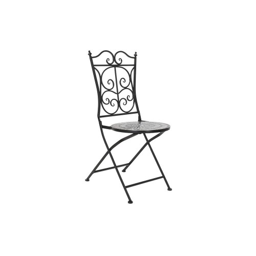 Садовое кресло DKD Home Decor Melns Keramika Daudzkrāsains Dzelzs konstrukcija (39 x 50 x 93 cm) image 1