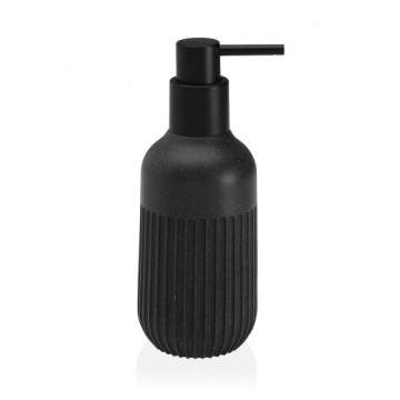 Bigbuy Home Дозатор мыла Stria Чёрный Пластик Смола (6,5 x 18,5 x 6,5 cm)