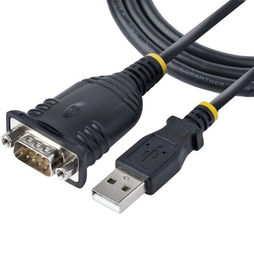 USB uz Sērijas porta Kabelis Startech 1P3FP-USB-SERIAL Melns image 1