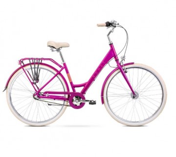 ROMET Sonata Classic розовый + корзина 2228531 20L велосипед