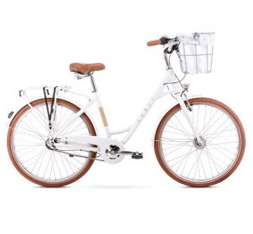 ROMET Pop Art Classic белый + корзина 2228559 18M велосипед