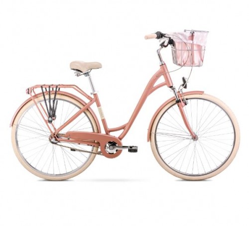 ROMET Art Deco Eco розовый + корзина 2228542 20L велосипед image 1