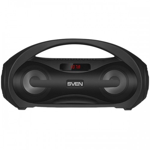 Speaker SVEN PS-425, black (12W, Bluetooth, FM, USB, microSD, LED-display, 1500mA*h); SV-019624 image 1
