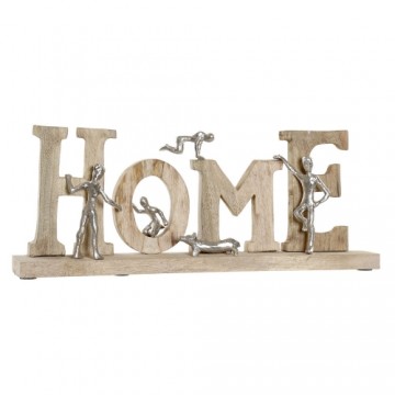 Декоративная фигура DKD Home Decor Серебристый Коричневый Алюминий Древесина манго Пёс
