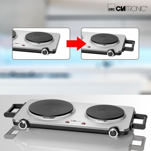 Clatronic Stainless steel double hotplate image 3