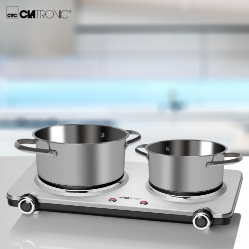 Clatronic Stainless steel double hotplate image 4