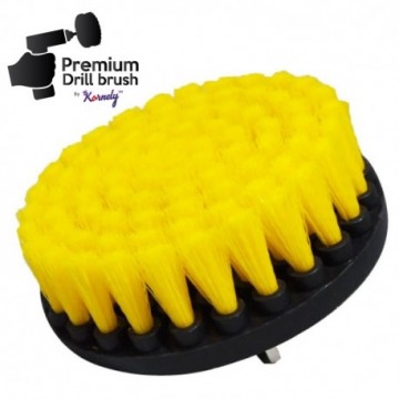 Профессиональная щетка Premium Drill Brush 3шт.- средний мягкий, желтый, 13цм.