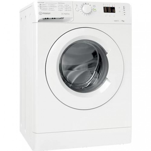 INDESIT Washing machine MTWA 71252 W EE Energy efficiency class E, Front loading, Washing capacity 7 kg, 1200 RPM, Depth 54 cm, Width 59.5 cm, Display, LED, White image 1
