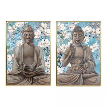 Картина DKD Home Decor Будда Восточный (51,5 x 3,5 x 71,5 cm) (2 штук)