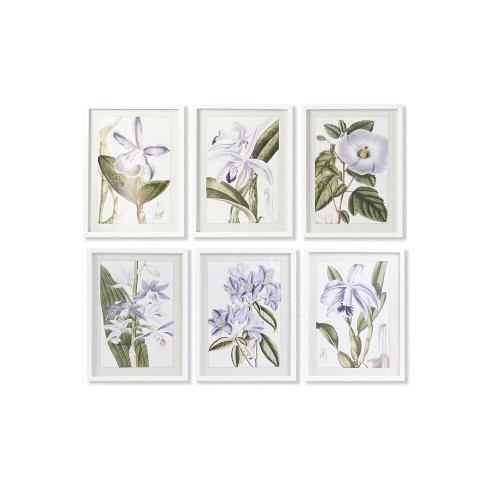 Glezna DKD Home Decor Цветы (40 x 2 x 54 cm) (6 gb.) image 1