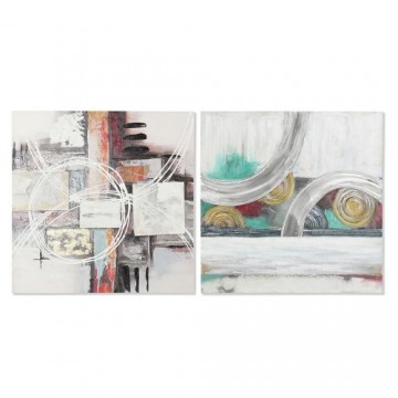 Glezna DKD Home Decor Abstrakts Vintage (80 x 2,8 x 80 cm) (2 gb.)
