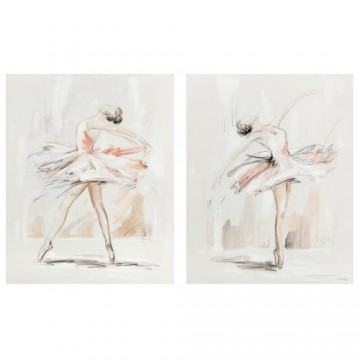 Картина DKD Home Decor Балерина (80 x 3,7 x 100 cm) (2 штук)