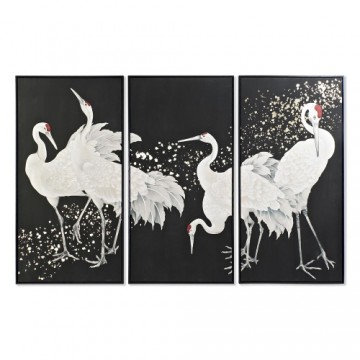 3 attēlu komplekts DKD Home Decor Птица Austrumniecisks (210 x 4 x 140 cm) (3 pcs)