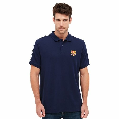 Поло с коротким рукавом мужское F.C. Barcelona Тёмно Синий image 1