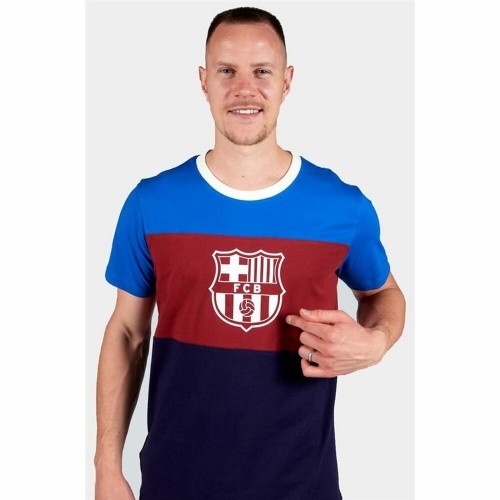 Vīriešu Īsroku Futbola Krekls F.C. Barcelona Zils image 5