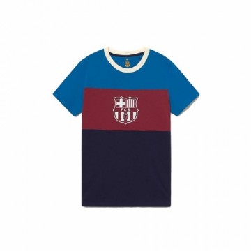 Vīriešu Īsroku Futbola Krekls F.C. Barcelona Zils