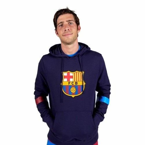Vīriešu Sporta Krekls ar Kapuci F.C. Barcelona Tumši Zils image 1