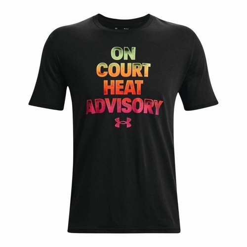 Vīriešu Krekls ar Īsām Piedurknēm Under Armour Basketball Heat Melns image 1