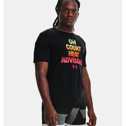 Vīriešu Krekls ar Īsām Piedurknēm Under Armour Basketball Heat Melns image 4
