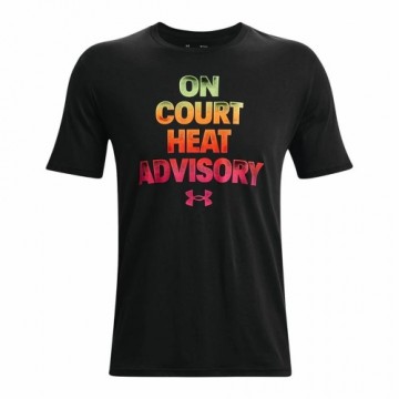 Vīriešu Krekls ar Īsām Piedurknēm Under Armour Basketball Heat Melns