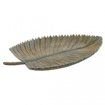 Galda rotājums DKD Home Decor Pelēks Bronza Sveķi Tropiskais Augu lapa (39 x 23 x 5 cm)