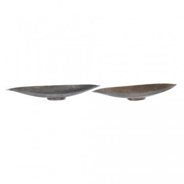 Galda rotājums DKD Home Decor Sudrabains Bronza Alumīnijs (62 x 15 x 8 cm) (2 gb.)