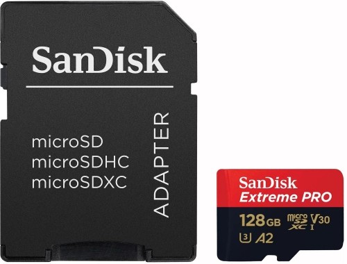 Sandisk memory card microSDXC 128GB Extreme Pro + adapter image 1