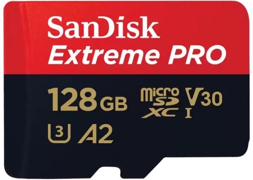 Sandisk memory card microSDXC 128GB Extreme Pro + adapter image 2