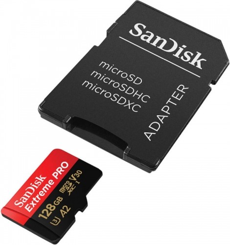 Sandisk карта памяти microSDXC 128GB Extreme Pro + adapter image 3