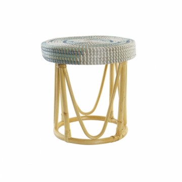 Вспомогательная мебель DKD Home Decor Натуральный бирюзовый Белый ротанг Тропический Морская трава (41 x 41 x 42 cm)