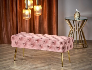 Halmar ATHENA bench color: pink / gold