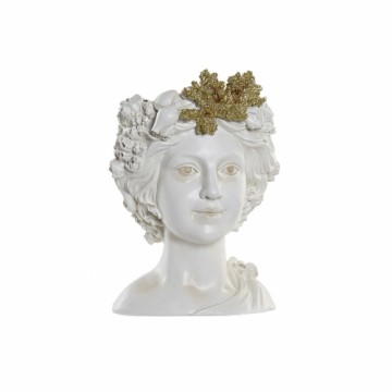 stādītājs DKD Home Decor Dāma Bronza Balts Sveķi (23 x 23 x 30 cm)
