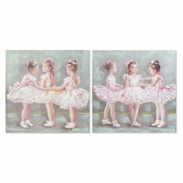 Glezna DKD Home Decor Balets (80 x 3 x 80 cm) (2 gb.)