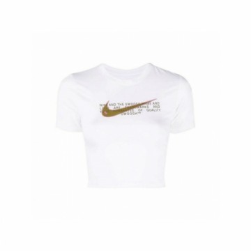 Sieviešu Krekls ar Īsām Piedurknēm  TEE SLIM CRP SWOOSH DN5798 Nike 100 Balts
