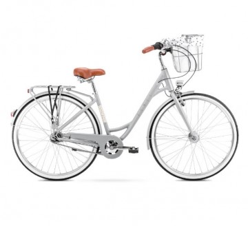 ROMET Pop Art Lux pelēks + grozs (AR) 2228566 20L velosipēds