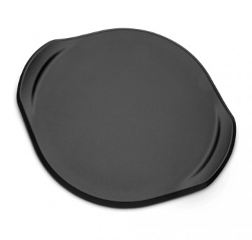Glazūruotos keramikos picos akmuo WEBER Premium su rankenėlėmis, juodas, Ø 26 cm