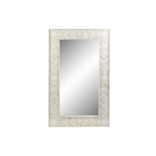 Sienas spogulis DKD Home Decor Balts Mango koks Rombs (154 x 4 x 92 cm) image 2