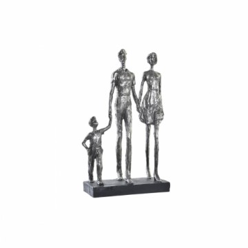 Dekoratīvās figūriņas DKD Home Decor Sudrabains Melns Sveķi Moderns Ģimene (26 x 11,5 x 41,5 cm)