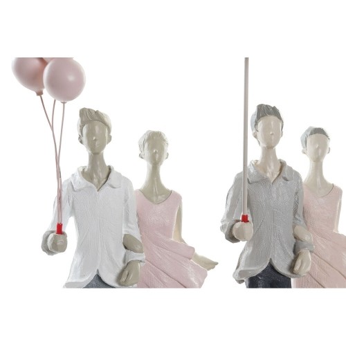 Декоративная фигура DKD Home Decor Серый Розовый Смола (2 штук) (18 x 10 x 37 cm) image 3